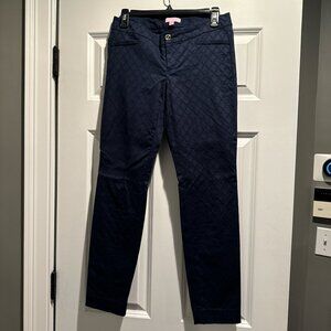 Lily Pulitzer patterned navy capri pants